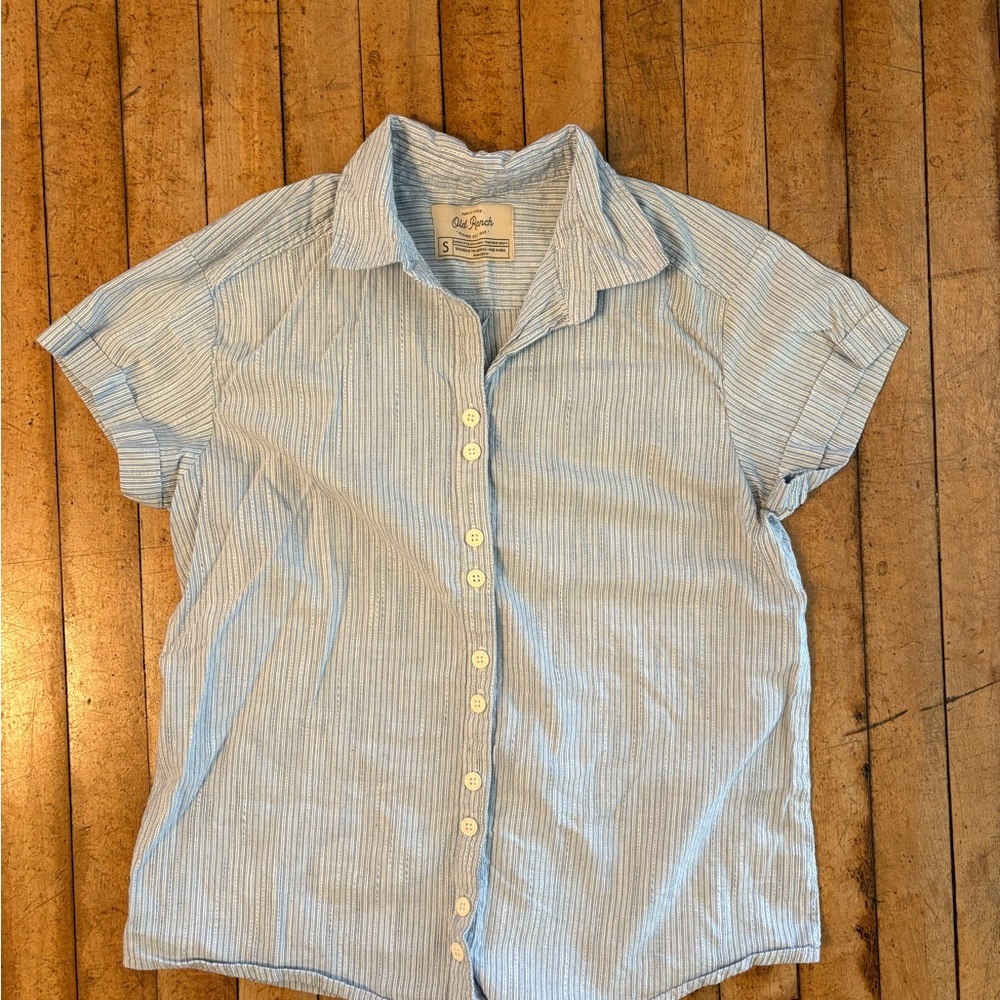 Blue Striped Button Down Shirt